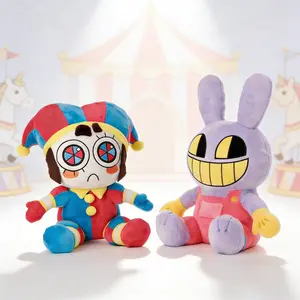 The Amazing Digital Circus Plush Set: Jax Rabbit & Pomni Clown – Cozy Ragdoll Pillows, Perfect Birthday Gift & Easter Gift for All-Age Fans & Collectors