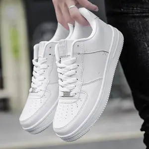 Classic White Sneakers for Men and Women - 2025 Breathable, Lightweight, Comfortable Running Shoes for Casual Wear Runners