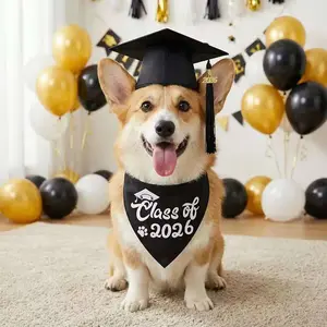 2026 Pet Graduation Cap - Cute Dog Cat Mortarboard Hat for Birthday Party, Grad Photo Prop, Adjustable Headband for Small Medium Pets