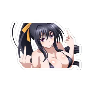 Akeno Himejima Middle Finger Sticker: High School DxD Anime Decal