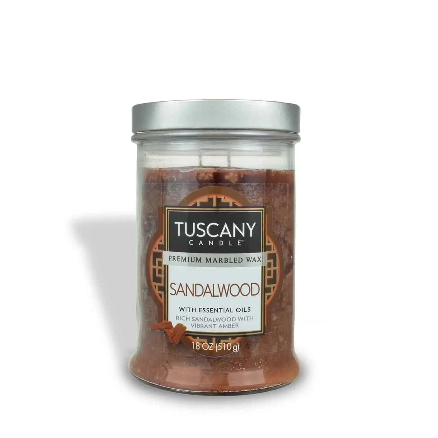 Sandalwood Long-Lasting Scented Jar Candle (18 oz)