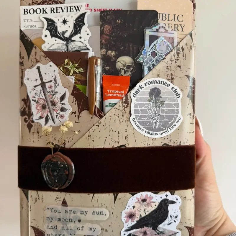 Blind Date With A Book - YA Adult Romance Fantasy Realistic Fiction Floral-themed Package with Book Review Card Soft Cover