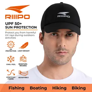 RODEEL RIIIPO Trucker Hat UPF 50+ Sun UV Protection Outdoor Fishing Hat Light Weight Moisture Wicking Baseball Cap for Outdoor Sport Gym Workout Fishing Hiking Boating Camping Running Construction Roofing Landscaping Gardening, Holiday Gift