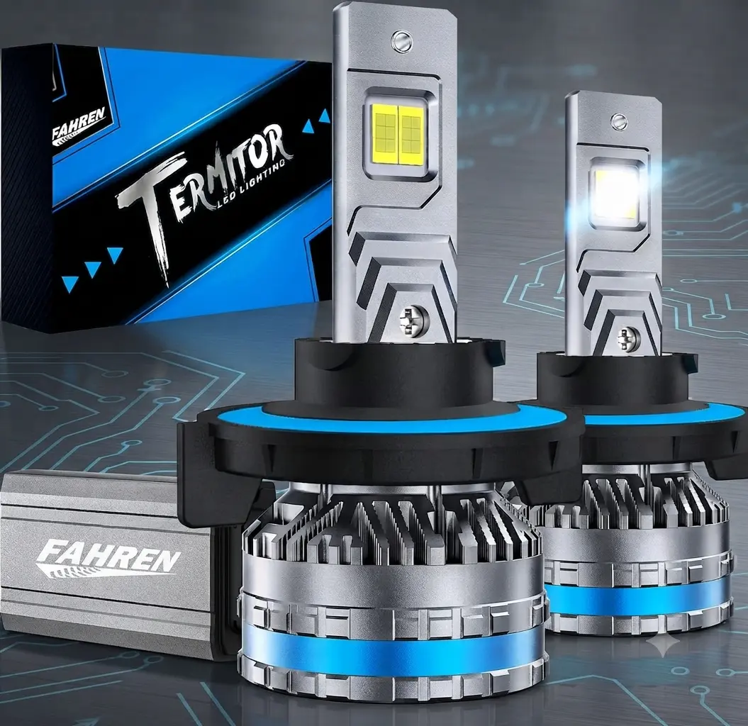 Fahren New 2026 Upgrade H13/9008 LED Headlight Bulbs, 120W High Power, 150000LM Ultra Bright, 6500K Cool White, Plug and Play Installation, Set of 2