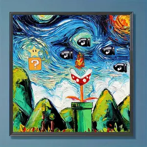 DIY Diamond Art Painting Kit without Frame, Abstract Art Pattern 5D Diamond Art Painting Kit, Wall Art Decor for Home Living Room Bedroom, Diamond Painting Kits