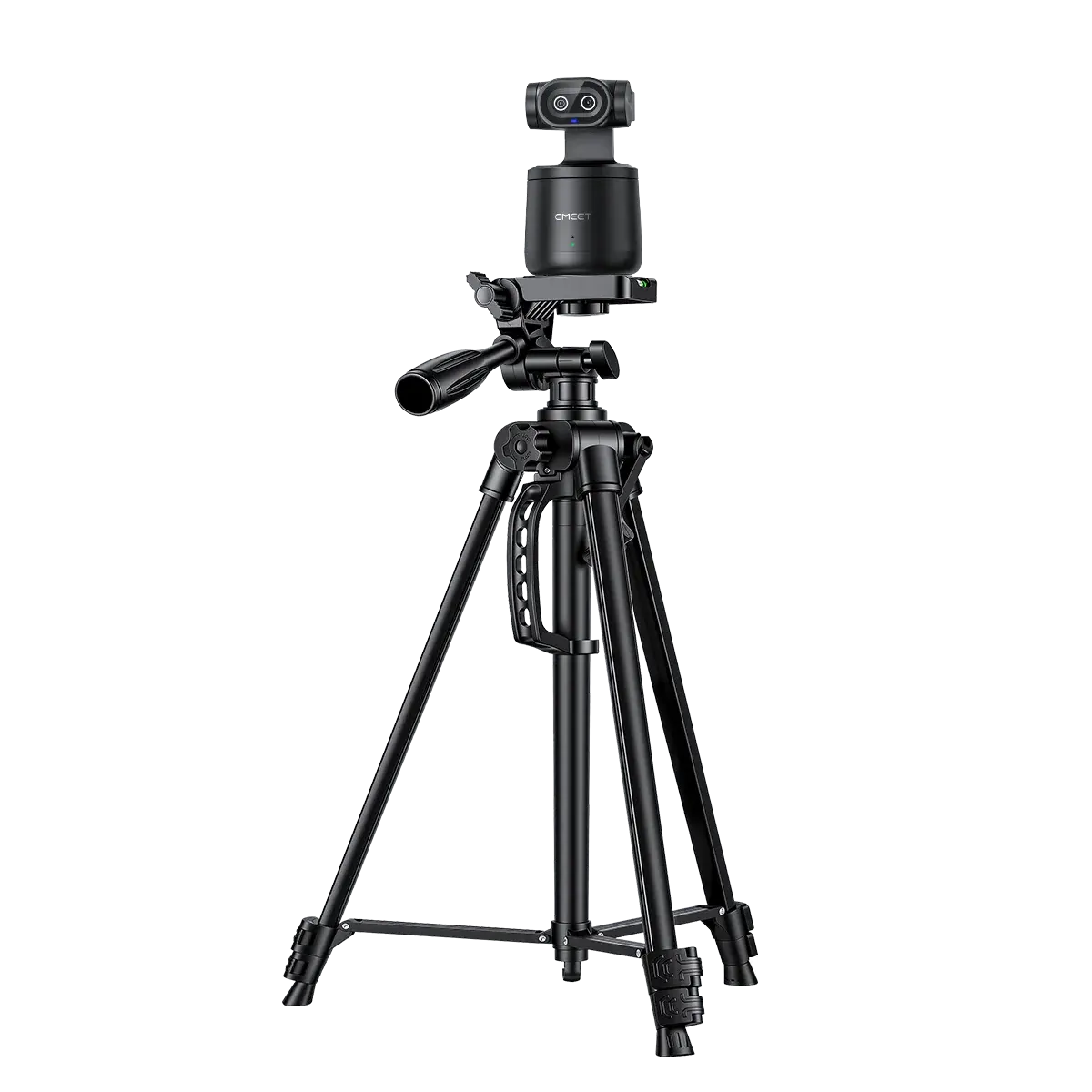 EMEET PIXY Wireless 4K and Floor Tripod Bundle, Dual-Lens AI Tracking PTZ Streaming Camera with 1/2.55" Sensor, Gesture Control, Multi-Camera Live & Built-in 48kHz Mic, HDR, Live Streaming for YouTube, Facebook, Twitch, SummerVibes,back to school