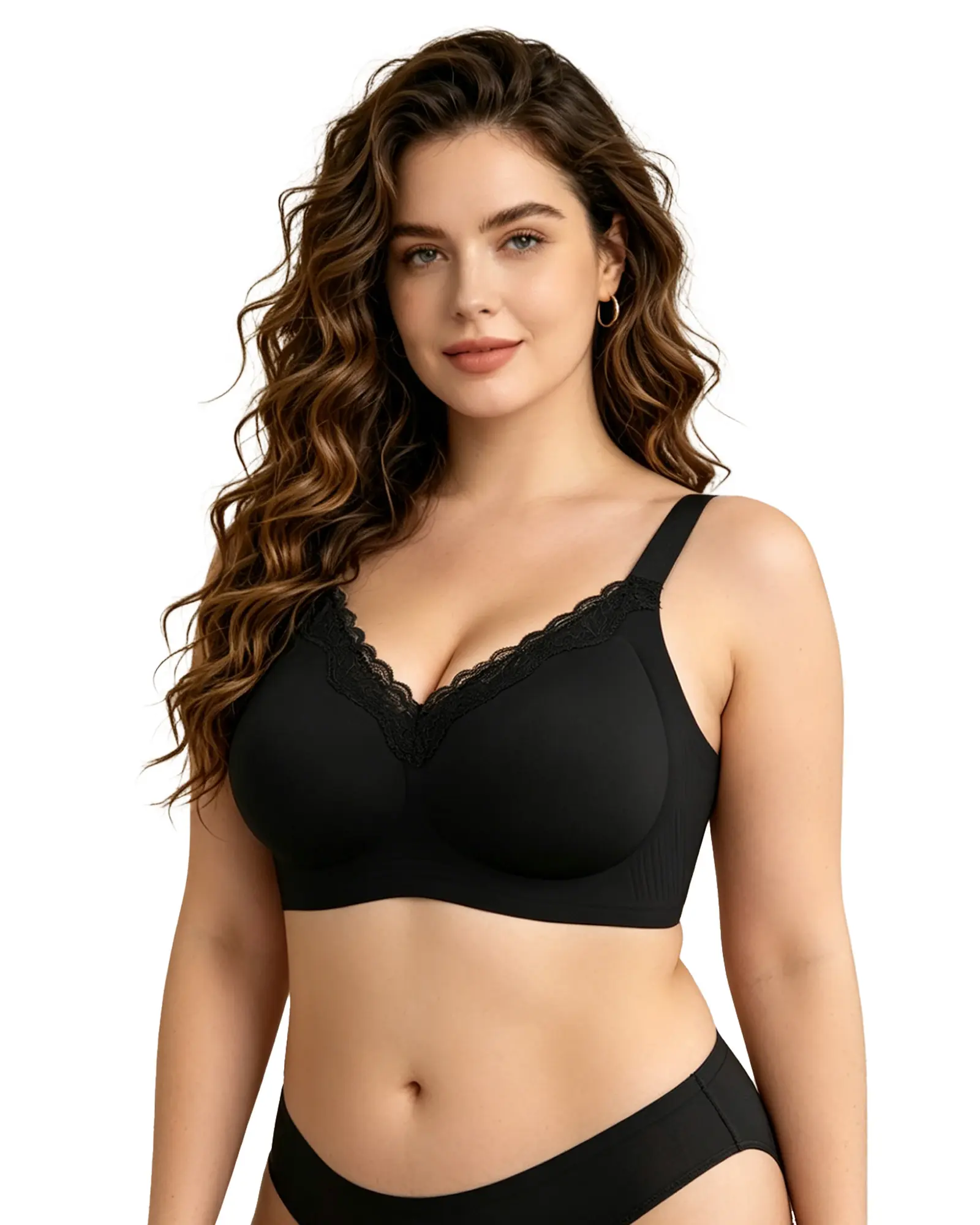 Women’s Wireless Seamless Bra, Full Coverage Comfort Bra, Push Up Support, No Underwire Everyday T-Shirt Bra, Sizes S-5XL