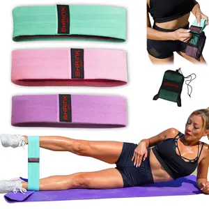 Shrink 3 PC Fabric Resistance Bands Set - The Gym Resistance Bands - Resistance Band for Workout, Booty Bands, and Elastic Bands for Gym and Home Workouts - Exercise Bands Resistance for Men and Women