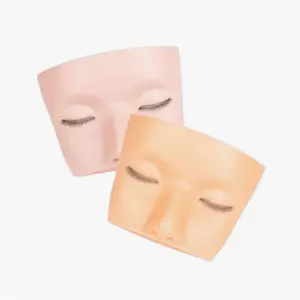 Mannequin Head With Three Layer Lashes For Lash Extensions white