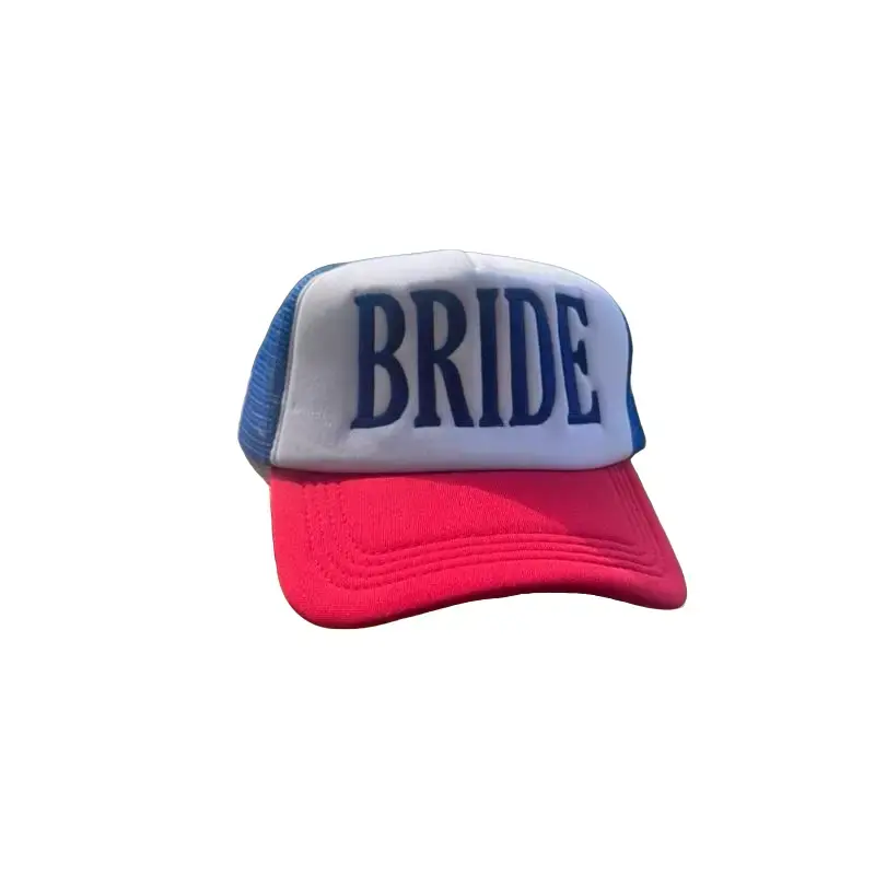 Embroidered Hat for brides.  Design Unisex Adjustable Snap-Back Cap for Parties Beach & Social Gatherings