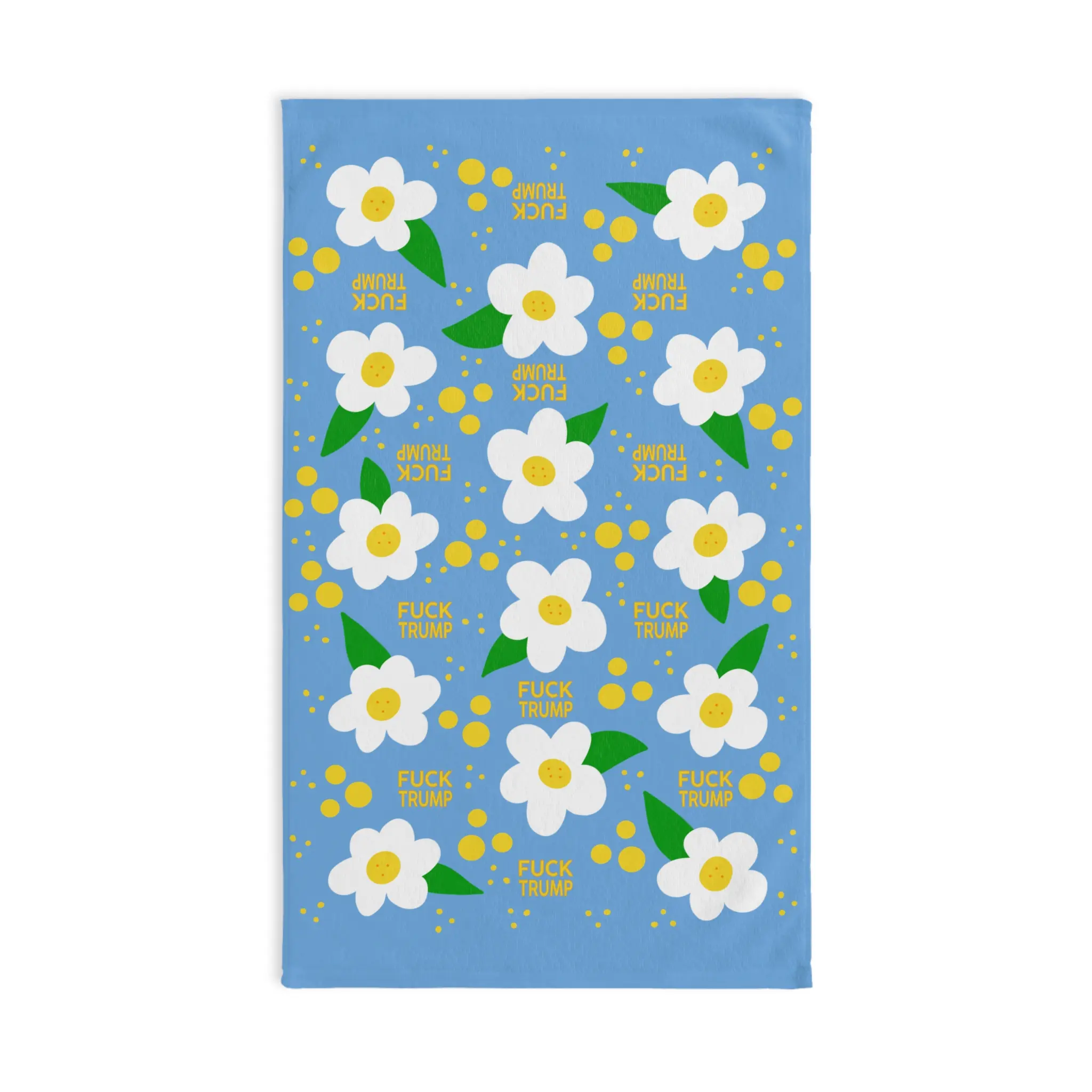 Slightly Subtle Daisy Blue Hand Towel Print Cotton