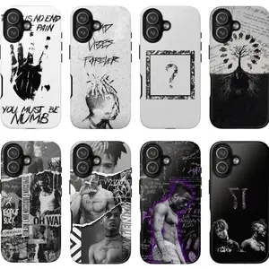 8 XXX TENTACION tribute rapper phone cases, rapper album phone cases, compatible with iPhone 17/16/15/14/13/12/11 Pro Max/Plus and Samsung Galaxy S23FE/22/23/24/25, fan gifts.