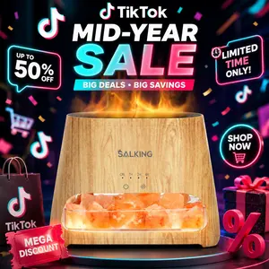 【TikTok Shop Weekly Deals】SALKING 2-in-1 Himalayan Salt Lamp Diffuser,  Himalayan Salt, Ultrasonic Essential Oil Diffuser , Schedule shutdown & Large capacity(For Bedroom/Office/Bathroom/Car)Night Lamp