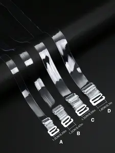 Transparent Bra Straps for Women, Adjustable Straps, 2 Pairs, Available in 1.0cm/1.2cm/1.5cm/1.8cm, Comfortable and Durable Lingerie Accessories