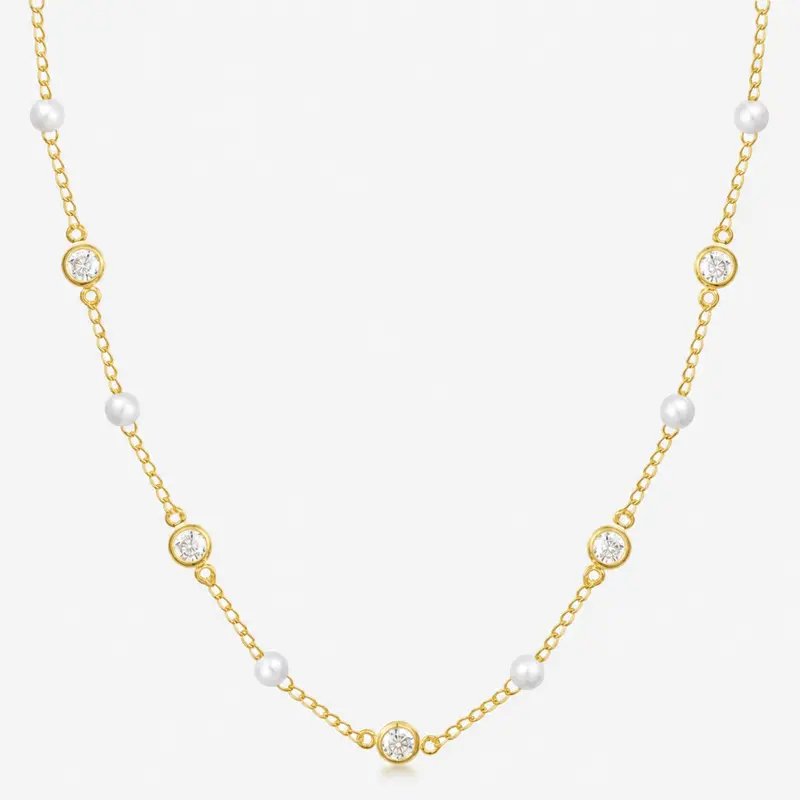 EVRY JEWELS Gold or Silver Plated Women's Hypoallergenic Dreamy Necklace