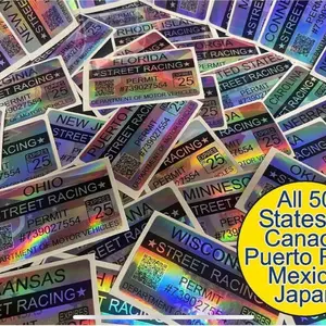 Street Racing Permit Car Truck Window Sticker Drag Racing Stickers Decals JDM