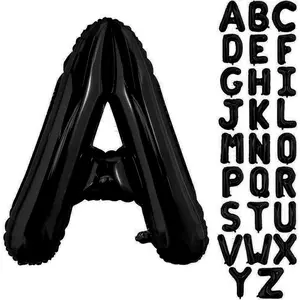 Black Letter A Balloons, 40 Inch Alphabet A Letter Balloons Foil Mylar Big Letter Balloons for Birthday Party Anniversary New Year Graduation Wedding Decorations