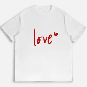 Love Graphic Tee Minimalist Heart Themed T Shirt Casual Daily Wear Gift For Couples Stylish Love Apparel Trendy Minimalist Graphic Tee For Women Romantic Valentine Shirt Cute Love Shirt