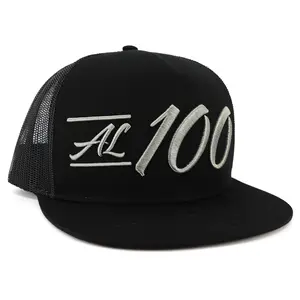 Al 100 Black flat visor hat