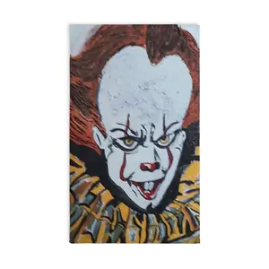 Creepy Clown Face Hand Towel | Horror Pennywise-Inspired Portrait