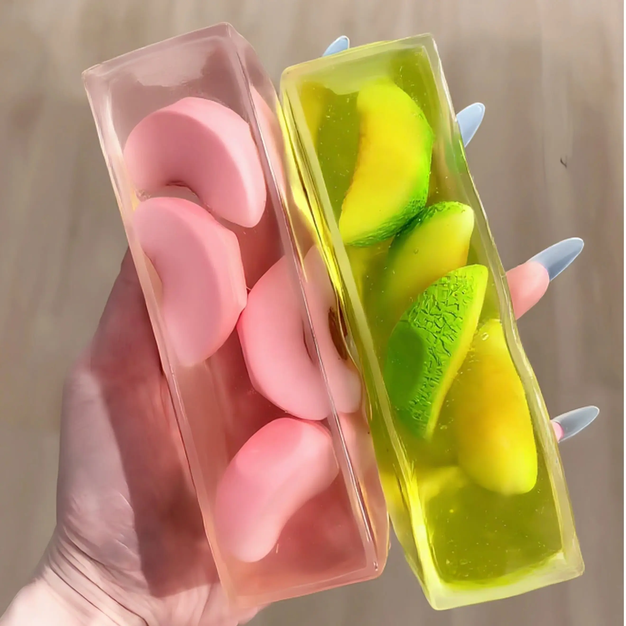 3-Pack Fruit Jelly Stress Relief Toy Gift Set (Peach, Watermelon & Cantaloupe Designs) – Made of Soft TPR Material with a Comfortable Touch. A Perfect Birthday or Holiday Gift for Stress Relief Toy Lovers.