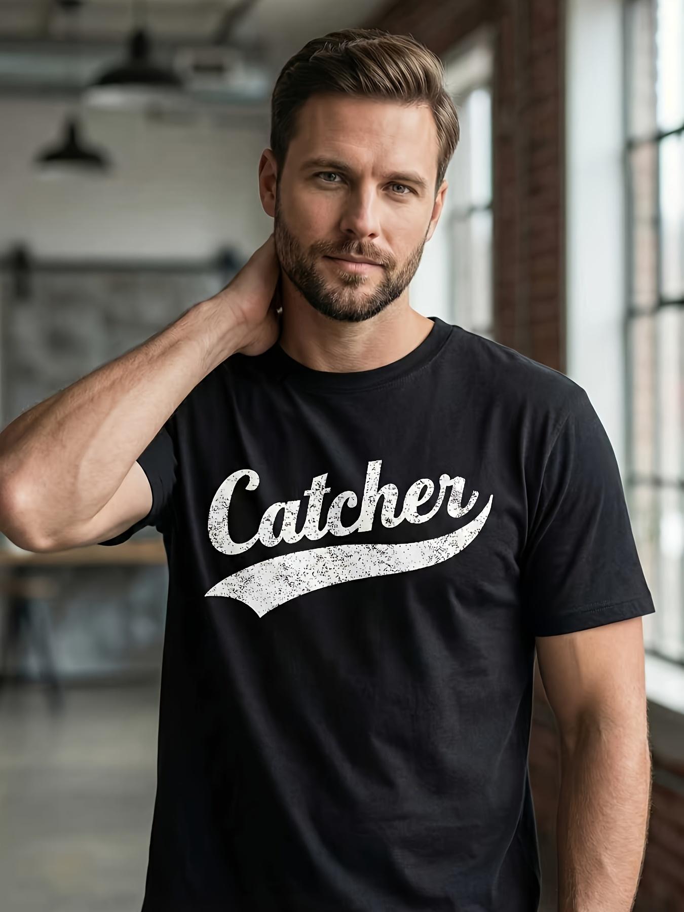 Funny Catcher Gay Pride T-Shirt |   Comfortable, Printed, Stylish, 220G, Casual Crew Neck, Slight Stretch Fabric, Short Sleeve, Flared Hem, All-Season