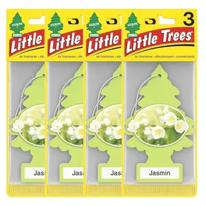 Little Trees Hanging Car Air Freshener, Car Fragrance Set, Long-Lasting Scent, Suitable for Cars and Home, Jasmine Fragrance, 6 Pieces Pack, Car Scents