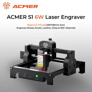 ACMER S1 6W Laser Engraver & Cutter - 10000mm/min, All-in-One, High Precision - Engrave Wood, Acrylic, Leather, Ceramic - Festive Decor Maker