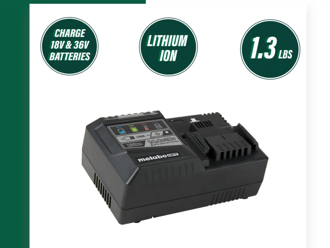 Metabo HP 18V/36V Volt Lithium Ion Rapid Charger UC18YSL3 Metabo HP 18V/36V Volt Lithium Ion Rapid Charger UC18YSL3