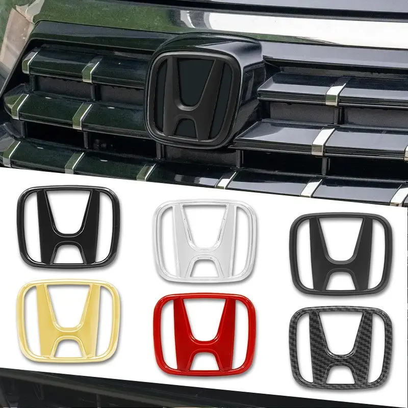 Rear Boot Badges Front Hood Trunk Emblem logo for Honda Civic Fit Jazz Accord CRV HRV City Odyssey Passport Pilot Vezel Auto Accessories