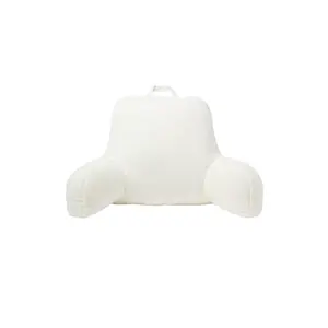 Faux Shearling Bed Rest Pillow - Rest comfortably while maintaining good posture with a faux shearling bed rest pillow.