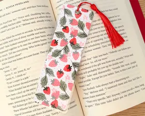 Summer Strawberries Laminated Bookmark Summer Strawberries Laminated Bookmark