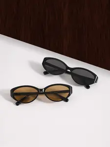 Women's Classic Oval Tinted Lens Sunglasses, Lightweight Durable Frame, Casual Fashion Accessories for Outdoor Activities, All Seasons Wear