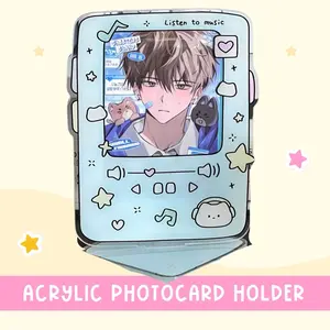 Blue Music Player Acrylic Photocard Holder Photo Frames