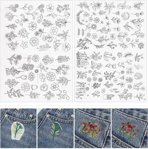 122 count Water Soluble Stabilizer for Flower  Stick and Stitch Embroidery Paper Wash Away Embroidery Stabilizers  Away Patterns for Hand Sewing Lover