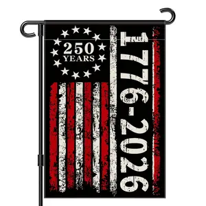 250 Anniversary USA Garden Flag, 250th Anniversary Flag America 1776-2026 Commemorative Patriotic Banner 250 Year 4th of July Yard Sign Double-Sided Waterproof Garden Flag 12x18 Inch