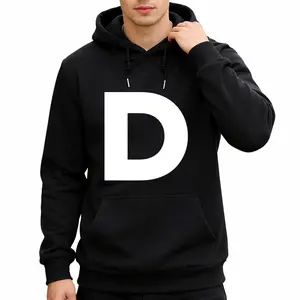 Bold Letter D Monogram Hoodie – Long Sleeve Alphabet Matching Design