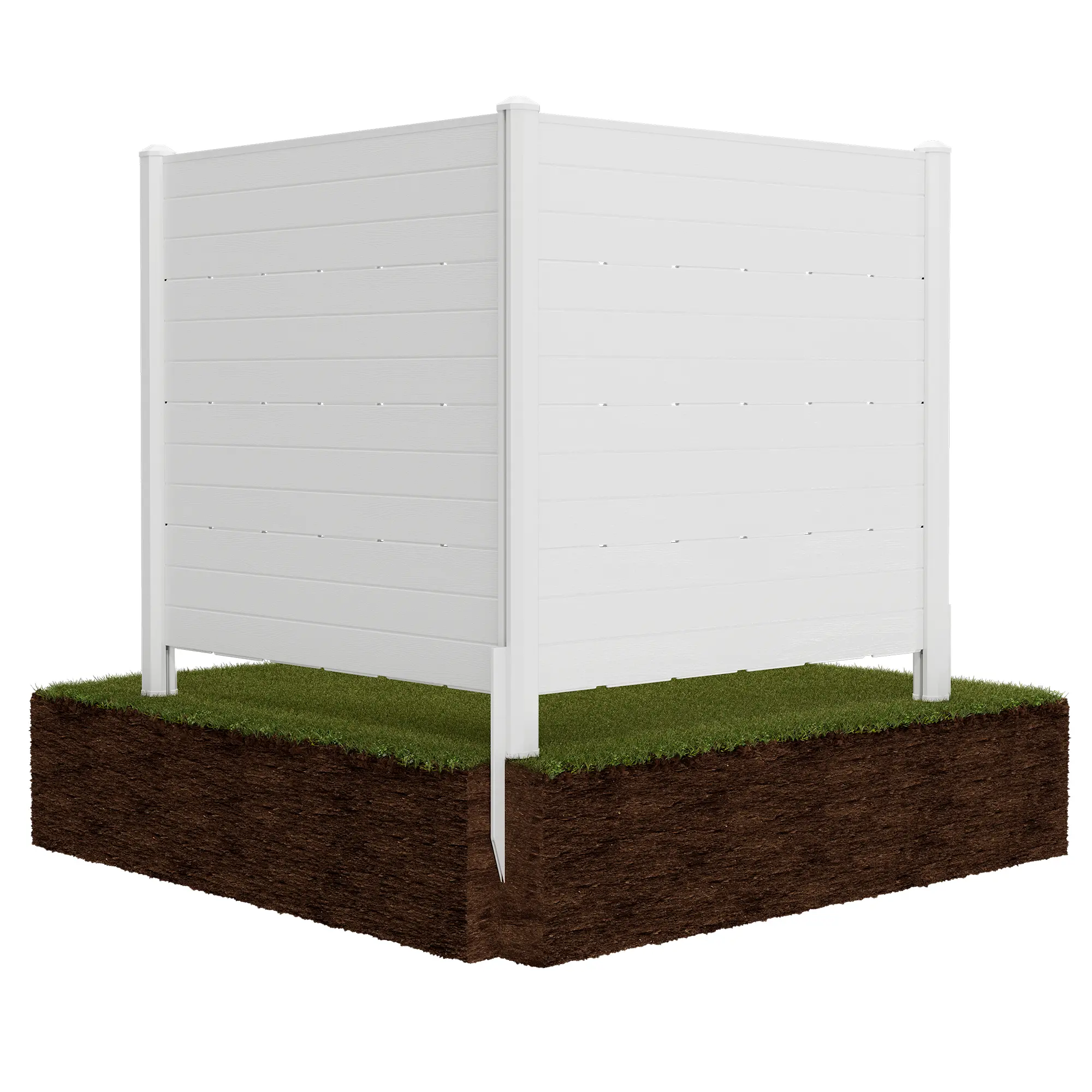Polar Aurora Privacy Fence Panels, 92 x 45 in PVC Air Conditioner Fence with 2 Panels, Ground Stakes & Hammer, Decorative Fences for Yard, Pool Equipment & Trash Can, Privacy Screen Outdoor for Garden