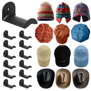 12Pack Cowboy Hat Rack,Adhesive Hat Hooks for Wall with Strong Adhesive Screws Bolts,2.8 Inch Hat Hooks Western Western Decor Organizer for Baseball Caps, Knitted Caps, Berets, Cowboy Hats, and Hanging Other Items