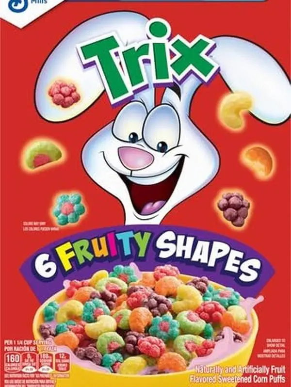 Trix Breakfast Cereal, 6 Fruity Shapes, Made with Whole Grain, 10.7 oz