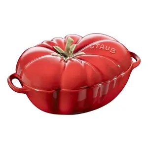 STAUB Petite Tomato Cocotte, 16-oz, Ceramic STAUB Petite Tomato Cocotte, 16-oz, Ceramic
