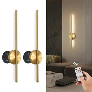 Modern LED Rechargeable Wall Lamp, 50cm Simple Line Wire-Free, Three Installation Methods Magnetic Strap Remote Dimming Magnetic Wall Light