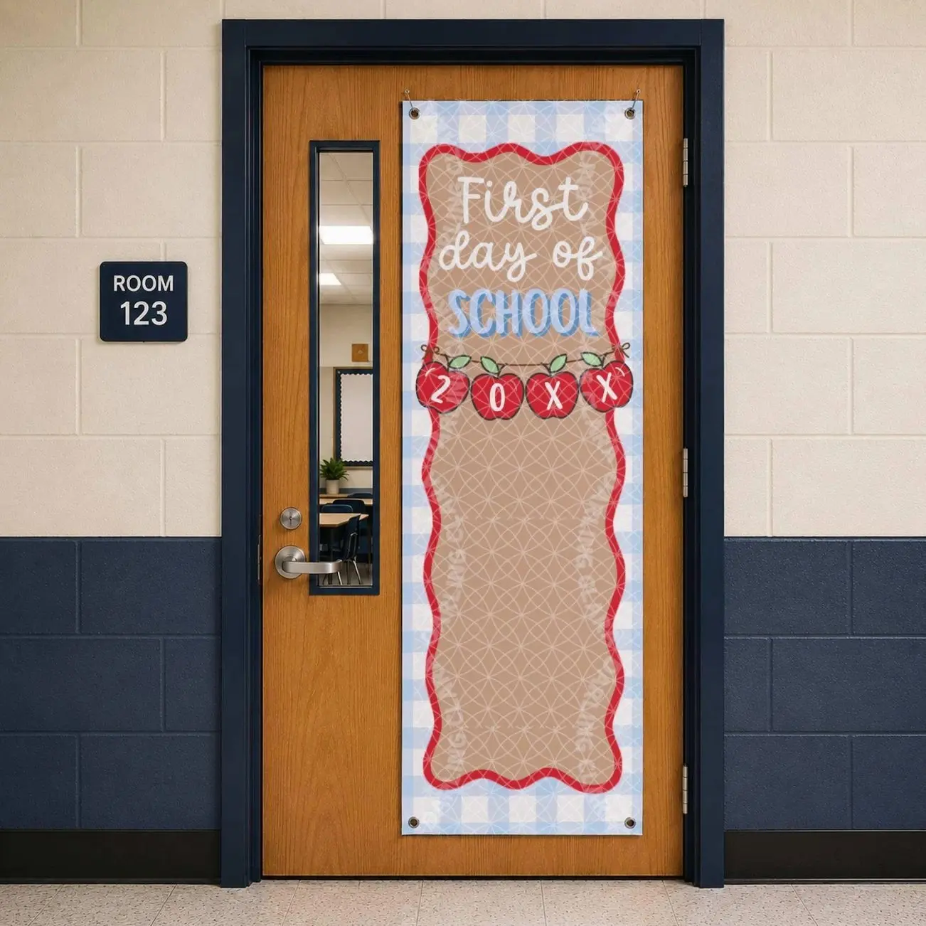 First Day of School Banner Template, Back to School Sign, Editable Canva Photo Backdrop (2x6ft & 3x5ft)