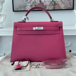 Pre-owned HERMÈS Epsom Top Handle Bag BJ11013050545 Kelly 32 Pink(E5) [Q]