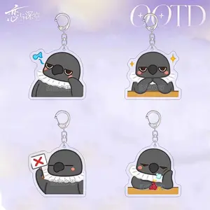 Anime Game Raven Birdie Crow Love and Deepspace Sylus Cosplay Acrylic Bookbag Bag Keychain Backpack Pendant Toy Birthday Present