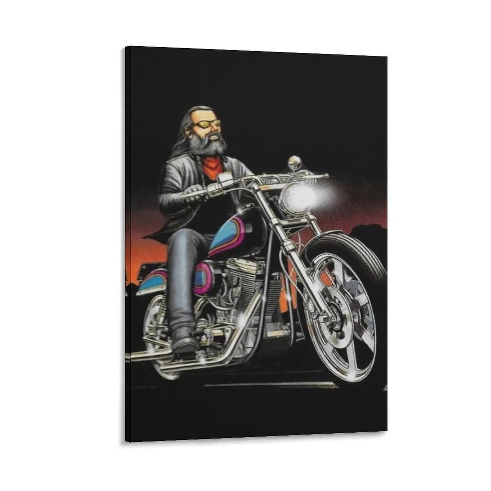 Motorcycle Rider Poster David Mann Picture Print 43 Canvas Poster Bedroom Decor Sports Landscape Office Room Decor Gift