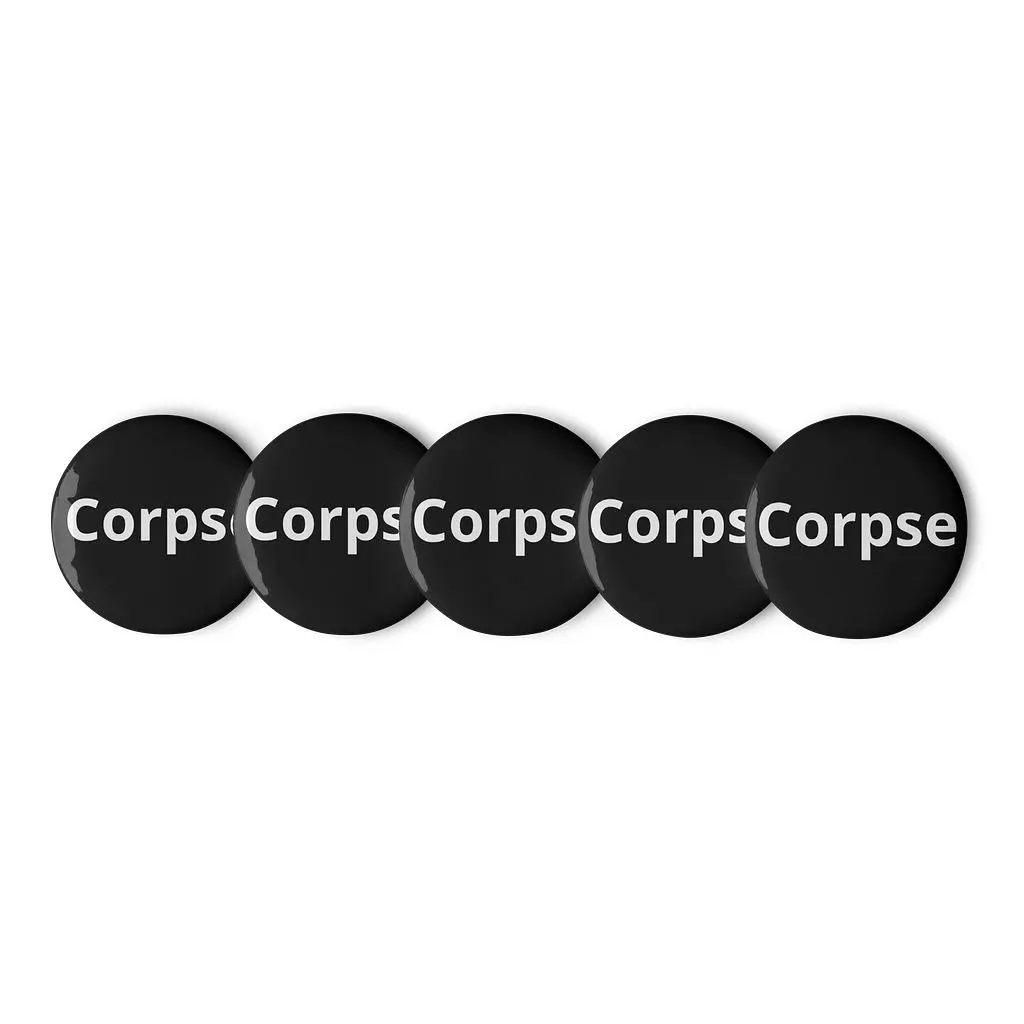 Set of 5 small Corpse Buttons