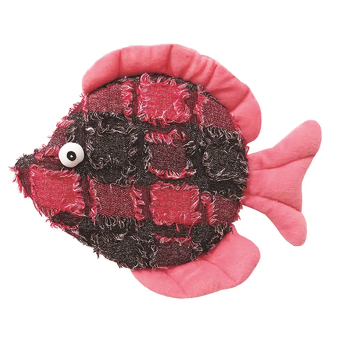 212 MAIN Schoochie Pet Donna Discus Plush Fish Toy - 10.5 in, Fish Shape Cat Toy, Soft Plush Material, Promotes Play, Reduces Boredom