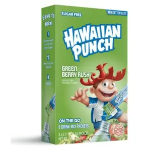 12x Hawaiian Punch Green Berry Rush - Refreshing Hydration Powder Drink Pack - Flavoring Powder for On-The-Go 12 Count