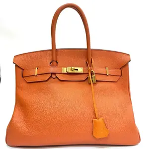 Pre-owned HERMÈS Orange Birkin 35 Stamp P Togo Leather Serial N23117396